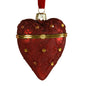 Red Bejeweled Heart Locket Glass Ornament