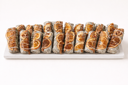 White Sage, Orange, Cinnamon & Rosemary Smudge Stick