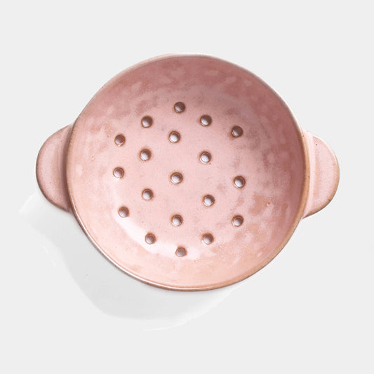 Pink Ceramic Berry Bowl