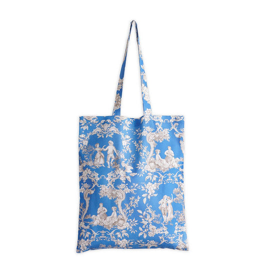 Toile de Jouy Blue & White 100% Cotton Tote Bag
