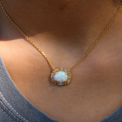 Kyocera Opal 14kt Gold Vermeil Necklace