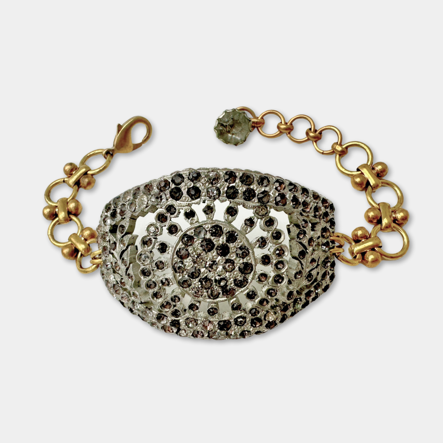 The Clementine Bracelet - Refashioned Vintage Rhinestone Bracelet