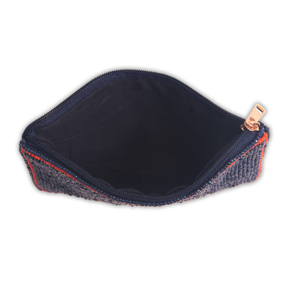 Go Illini University of Illinois Hand Beaded Large Coin Pouch