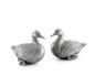 Mr. & Mrs. Quackers Duck Pewter Salt & Pepper Set