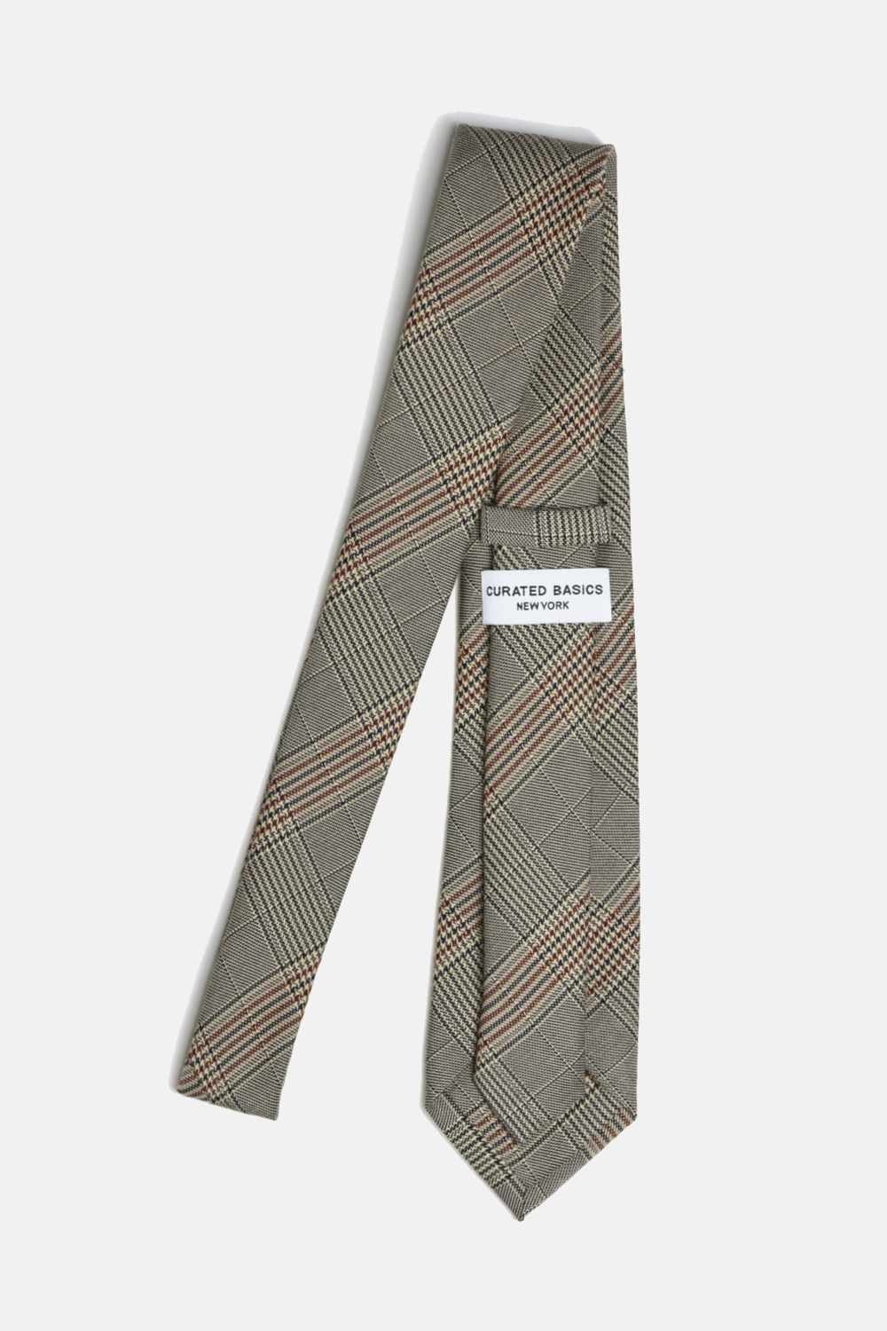 Brown Glen Plaid 100% Cotton Necktie