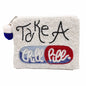 TAKE A CHILL PILL  Beaded Coin Purse
