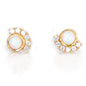 Opal Cabochon 18kt Gold Vermeil Stud Earrings