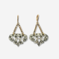 The Violet - Refashioned Vintage Silver and Clear Rhinestone Art Deco Earrings
