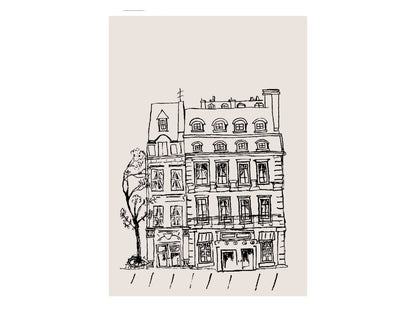 Parisian Building Giclée Framed Fine Art Print by Pascale Berkowitz
