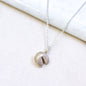 Fortune Cookie Sterling Silver Brushed Necklace