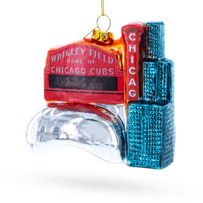 Chicago Travel Attractions Glass Ornament