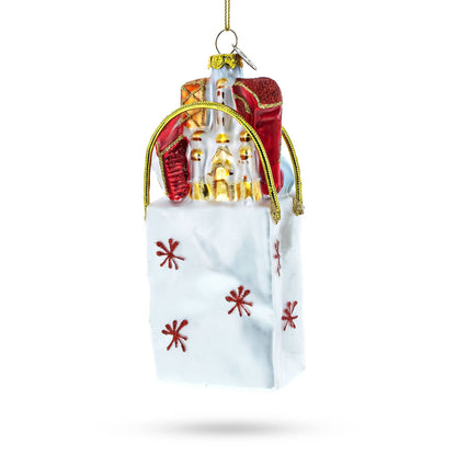 I Love Chicago Glass Ornament