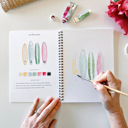 Tropical Watercolor Workbook by Watercolor Artist Emily Lex