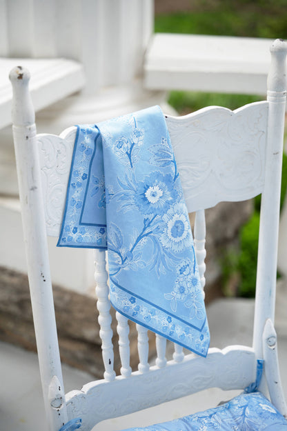 April Cornell 100% Cotton Blue Floral Augustine Napkin Set of 4