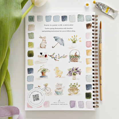 Spring Watercolor Workbook by Watercolor Artist Emily Lex