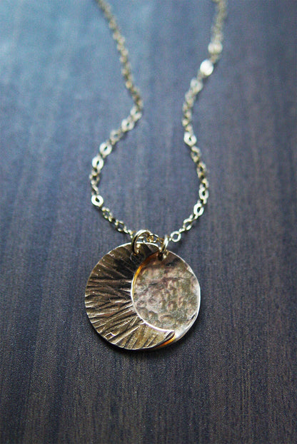 Lunar Moon Phase 14K Gold Fill Necklace