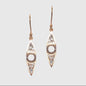 Natural Diamond Slices & Pavé Champagne Diamond 18kt Gold Vermeil Earrings