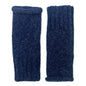 Navy Blue Alpaca Fingerless Knit Gloves