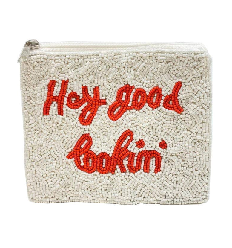 Hey Good Lookin' Beaded Coin Purse