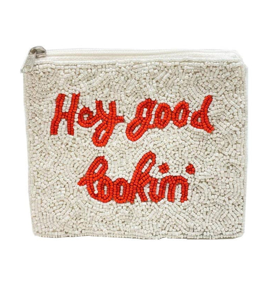 Hey Good Lookin' Beaded Coin Purse