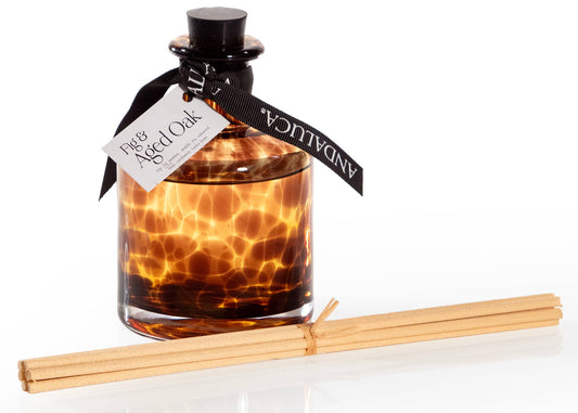 Fig & Aged Oak Diffuser in Tortoise Shell Glass