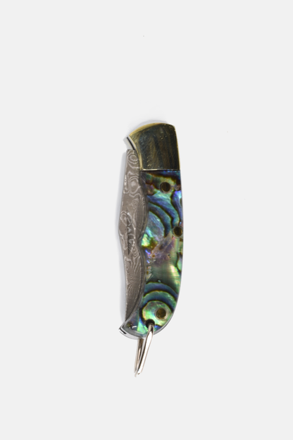 Abalone Inlay Folding Knife