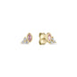 Simulated Pink Sapphire 14k Yellow Gold Vermeil Stud Earrings