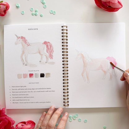 Fairytale Watercolor Workbook by Watercolor Artist Emily Lex