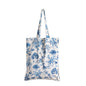 Panama Blue & Ivory 100% Cotton Tote Bag