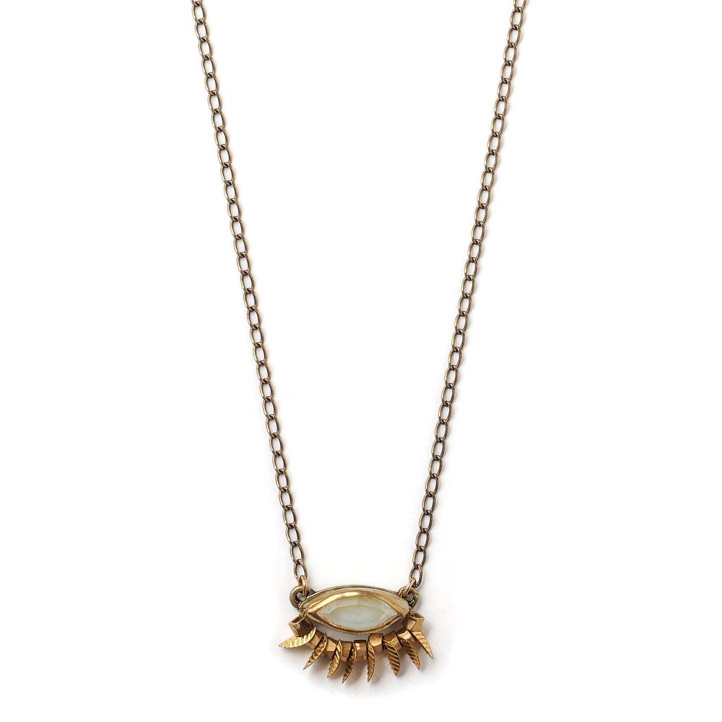 Crystal Green Eye Necklace