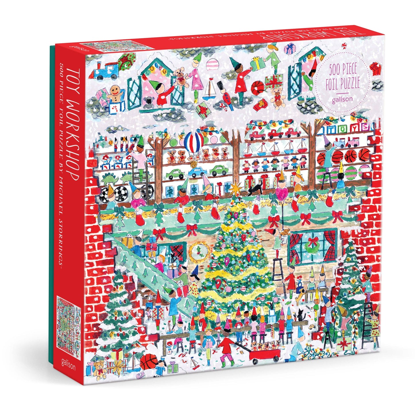 Toy Workshop 500 Piece Foil Puzzle by Artist Michael Storrings