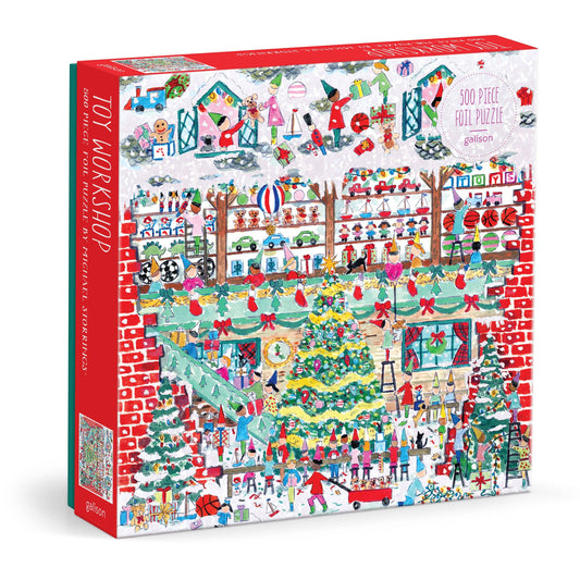 Toy Workshop 500 Piece Foil Puzzle by Artist Michael Storrings