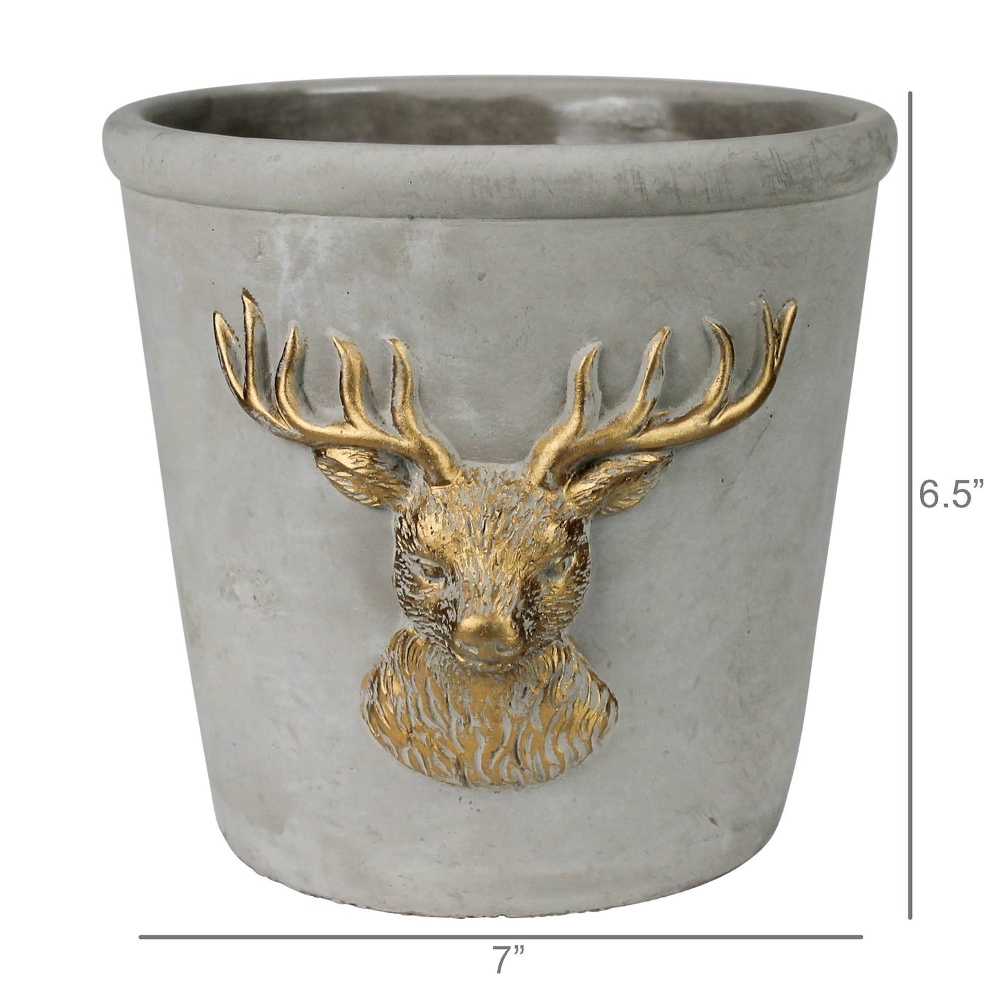 Stag Cement Planter Pot