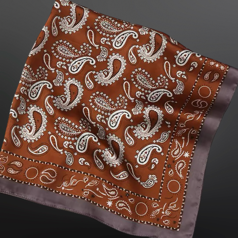 Rust & Brown Western Paisley Scarf