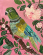 Parakeet & Peony Greeting Card