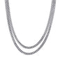 Double Silver Strand Necklace
