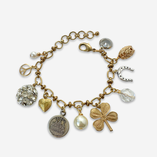 The Lillian - Repurposed Vintage Charm Bracelet