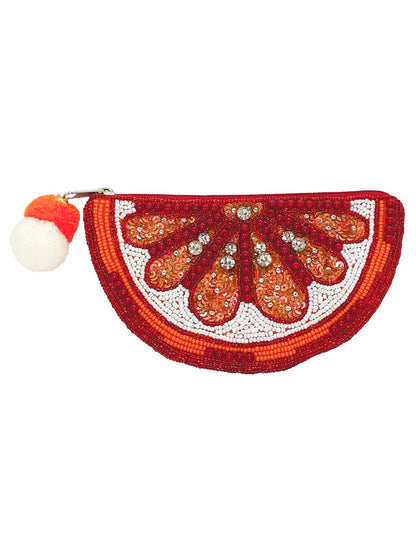 Passion Fruit Beaded Coin Purse