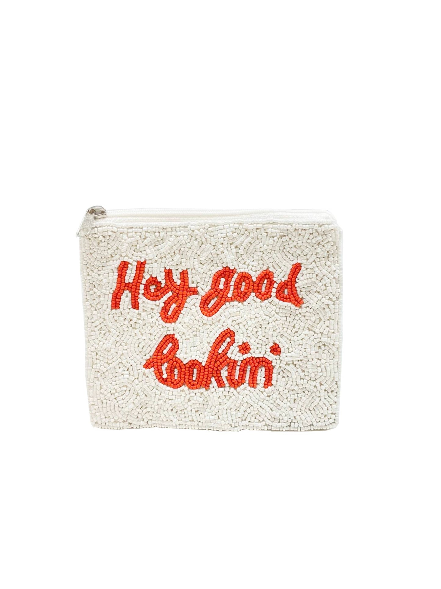 Hey Good Lookin' Beaded Coin Purse