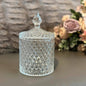 Diamond-Cut Petite Glass Storage Jar