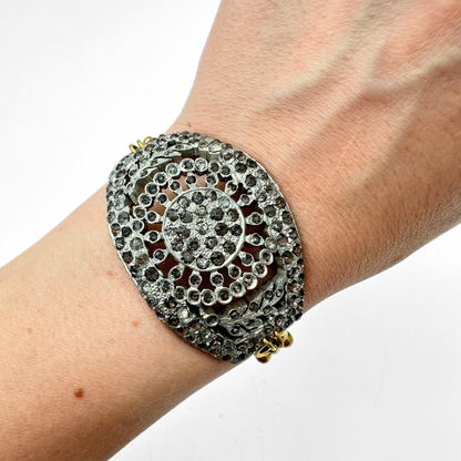 The Clementine Bracelet - Refashioned Vintage Rhinestone Bracelet