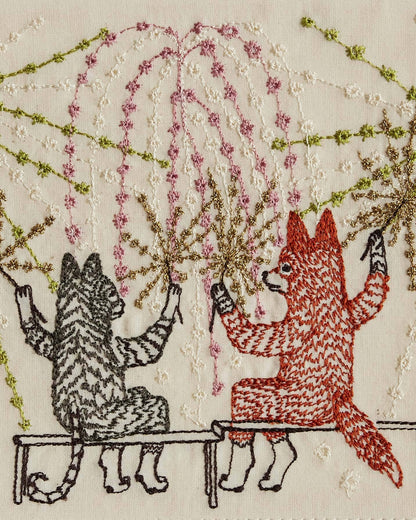Sparklers Celebration Beaded Framed Embroidered Textile by Coral & Tusk