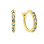 Natural Aquamarine 18kt Gold Vermeil Huggie Hoop Earrings