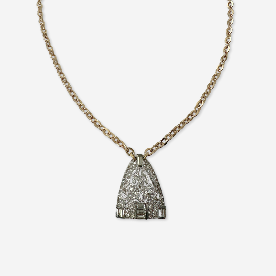 The Gigi - Vintage Refashioned Rhinestone Art Deco Necklace