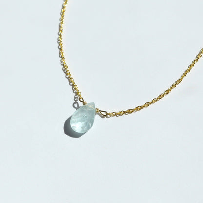 Aquamarine Gemstone 14kt Gold Fill Necklace