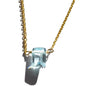 Aquamarine Emerald-Cut 14kt Gold Fill Necklace
