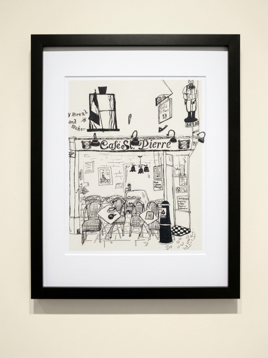 Café St. Pierre Canterbury Restaurant Framed Giclée Fine Art Print by Pascale Berkowitz