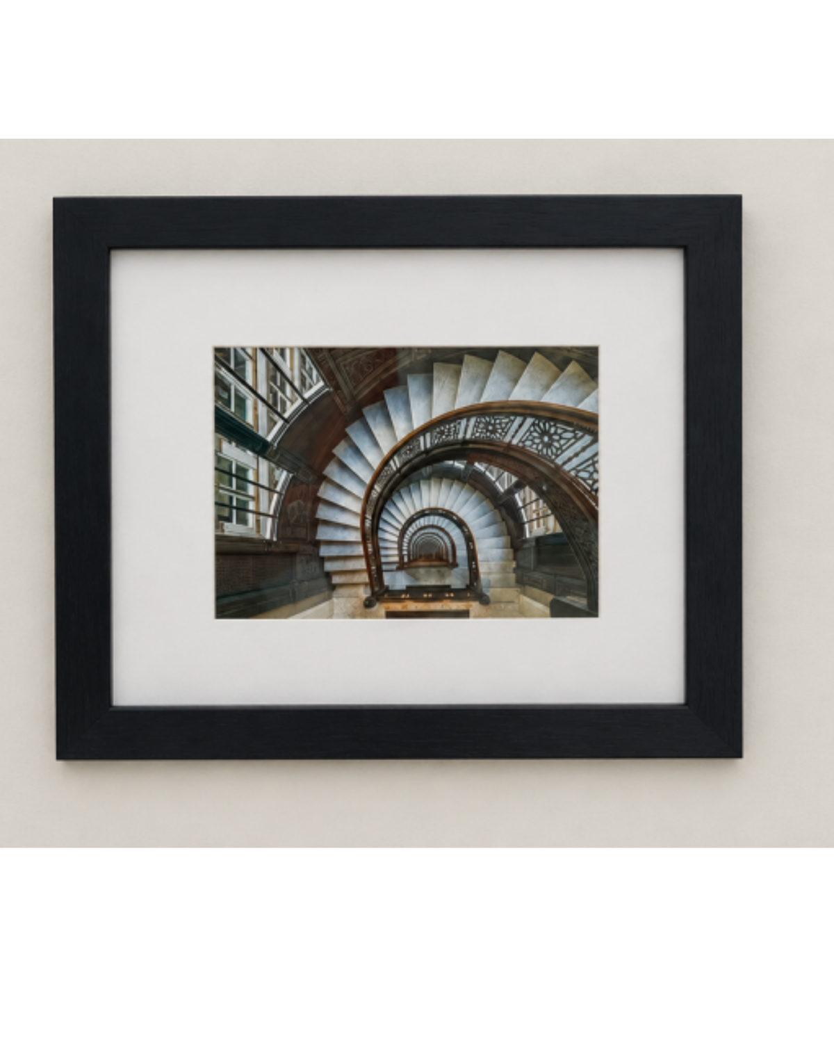 The Oriel Staircase at The Rookery Chicago Framed Landscape Photo