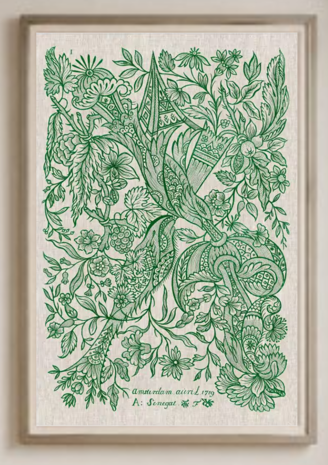 Senegat Floral Study, 1719 - Framed Art Print