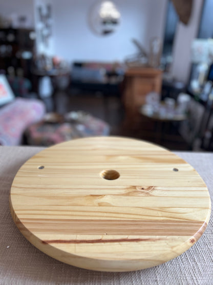 The Lazy Todd, Natural Finish - Handcrafted Patio Table Lazy Susan by Todd McDowell